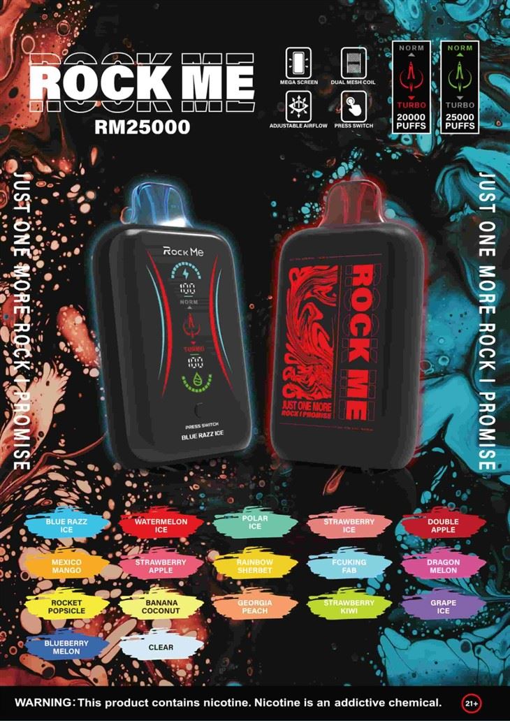 Rock Me RM 25000 25K Puff high quality